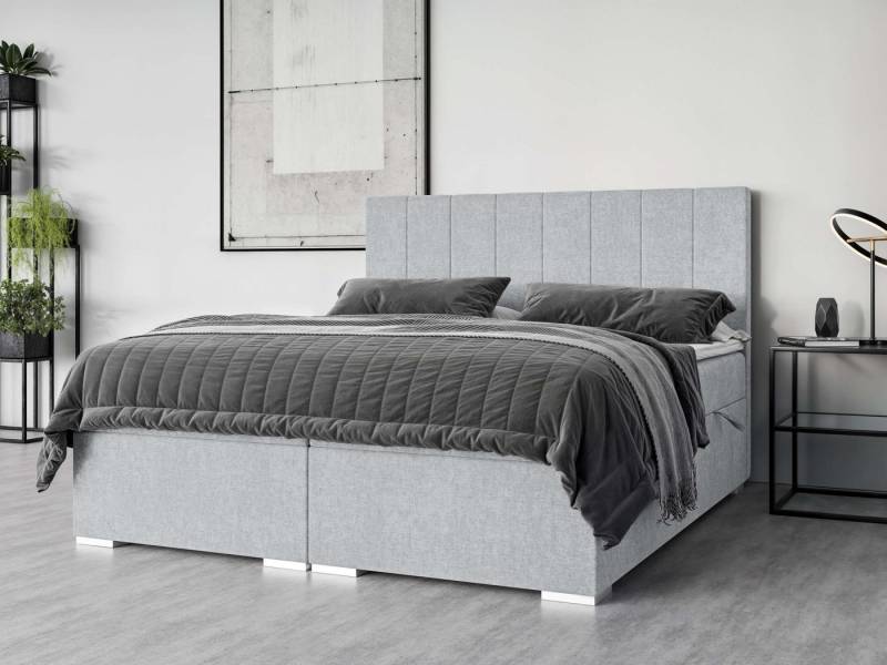 Places of Style Polsterbett Ginoro mit Matratze und Topper, in 3 Breiten (140, 160 und 180 cm), Boxspringbett mit Kopfteil, Bettkasten, Matratze (BFK/TFK) und Topper von Places of Style