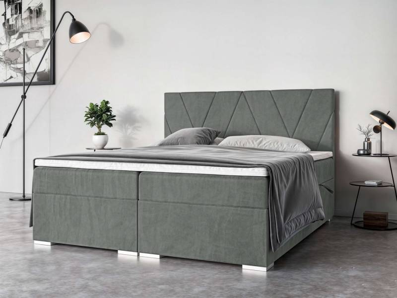 Places of Style Polsterbett Liania mit Matratze und Topper, in 2 Breiten (160 und 180 cm), Boxspringbett mit Bettkasten, Matratze (BFK/TFK) und Topper von Places of Style