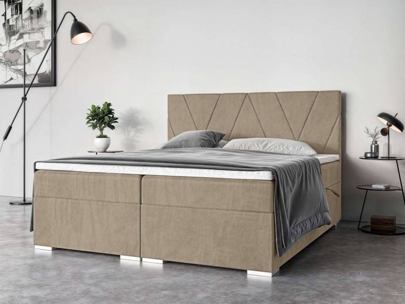 Places of Style Polsterbett Liania mit Matratze und Topper, in 2 Breiten (160 und 180 cm), Boxspringbett mit Bettkasten, Matratze (BFK/TFK) und Topper von Places of Style