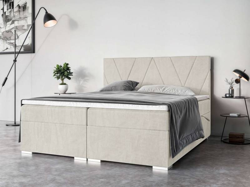 Places of Style Polsterbett Liania mit Matratze und Topper, in 2 Breiten (160 und 180 cm), Boxspringbett mit Bettkasten, Matratze (BFK/TFK) und Topper von Places of Style