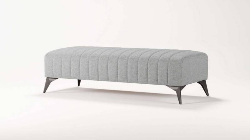 Places of Style Polsterhocker MATTHEW Sitzhocker XXL, Maße B/T/H: 140/60/43 cm, Steppung, belastbar bis 180 kg von Places of Style