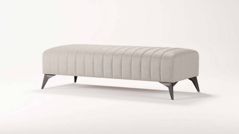 Places of Style Polsterhocker MATTHEW Sitzhocker XXL, Maße B/T/H: 140/60/43 cm, Steppung, belastbar bis 180 kg von Places of Style