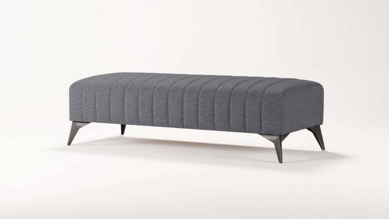 Places of Style Polsterhocker MATTHEW Sitzhocker XXL, Maße B/T/H: 140/60/43 cm, Steppung, belastbar bis 180 kg von Places of Style