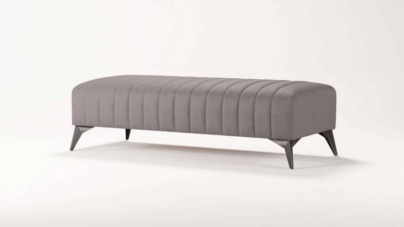 Places of Style Polsterhocker MATTHEW Sitzhocker XXL, Maße B/T/H: 140/60/43 cm, Steppung, belastbar bis 180 kg von Places of Style