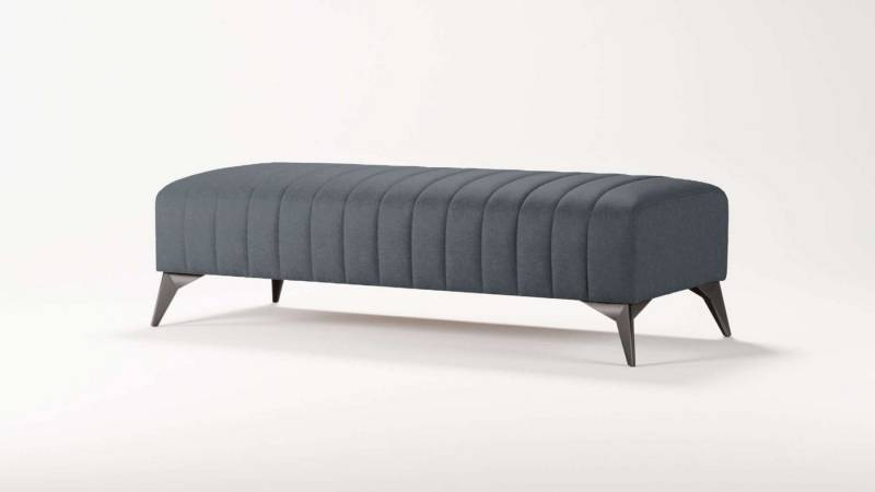 Places of Style Polsterhocker MATTHEW Sitzhocker XXL, Maße B/T/H: 140/60/43 cm, Steppung, belastbar bis 180 kg von Places of Style