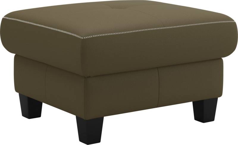 Places of Style Polsterhocker Varese, Kreuznaht in beige von Places of Style
