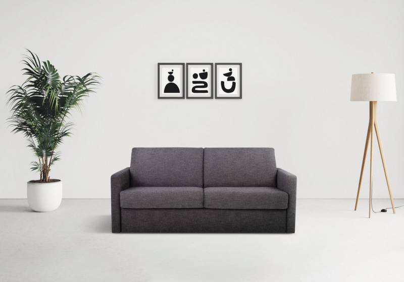 Places of Style Schlafsofa Goldpoint 162 cm, Dauerschläfer, Liegefläche 120/200cm, 2-Sitzer mit Dauerschläfer-Funktion, Bonell-Federkernmatratze von Places of Style