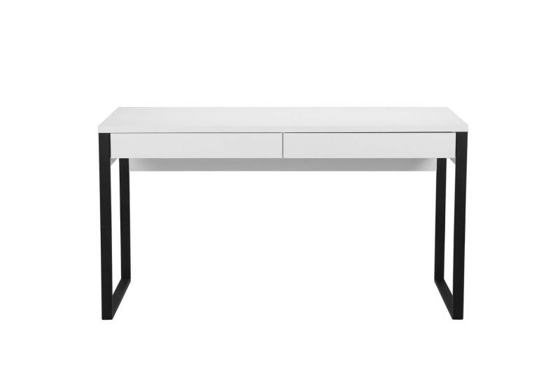 Places of Style Schreibtisch Moid, Computertisch im modernen Design, Breite 120/140/160 cm, mit Metallbeinen & Schublade von Places of Style