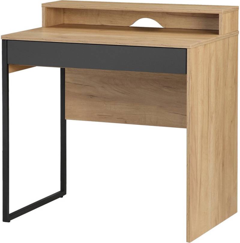 Places of Style Schreibtisch Moid, Computertisch in modernem Design, Breite 80 cm, mit Schublade, Kabeldurchlass & Metallkufe von Places of Style
