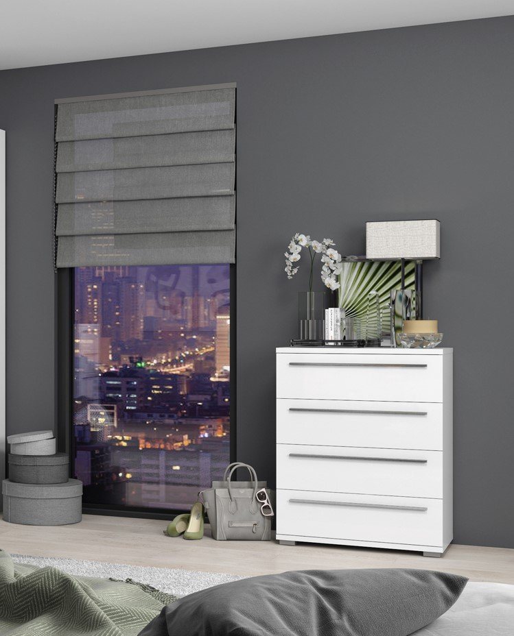 Places of Style Schubkastenkommode Piano, mit 4 oder 5 Schubladen, FSC-zertifizierter Holzwerkstoff, UV lackiert hochglänzend,Soft-Close Funktion, in 2 Breiten und 2 Höhen von Places of Style