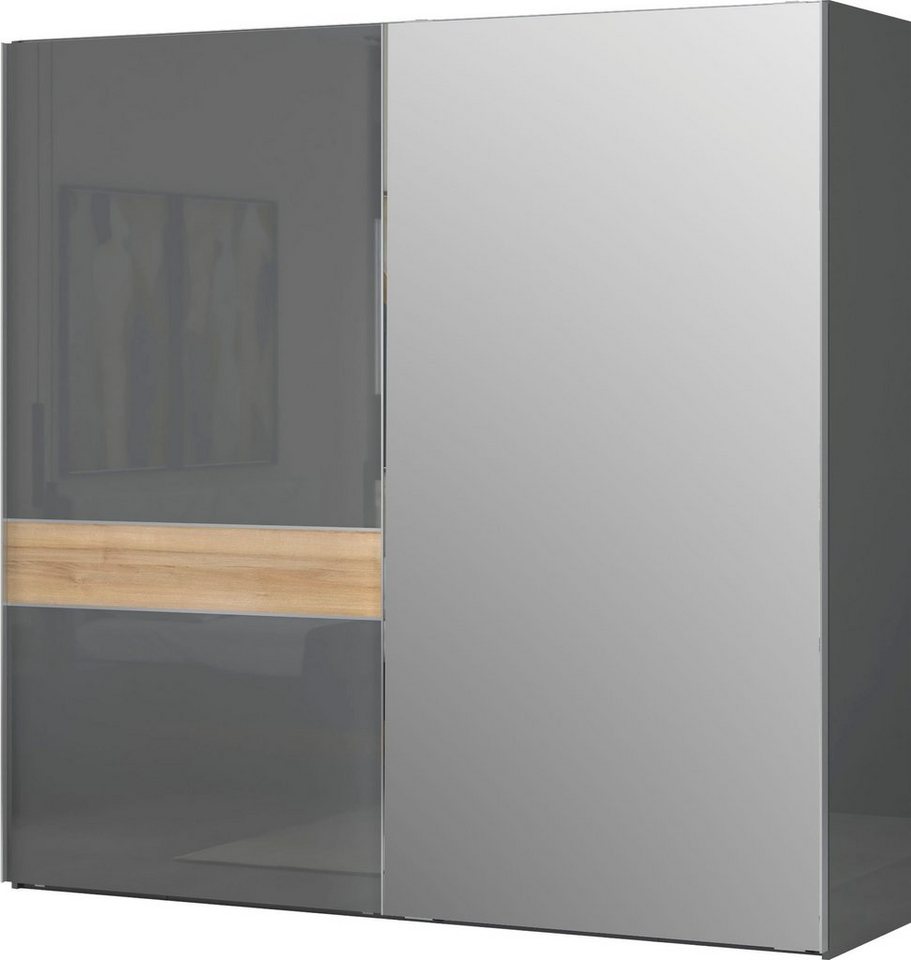 Places of Style Schwebetürenschrank Onyx Spiegelschrank hochwertig UV lackiert, Soft-Close-Funktion von Places of Style