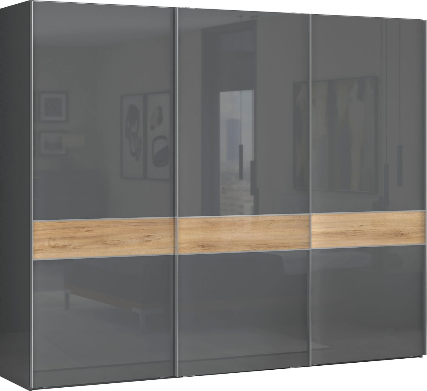 Places of Style Schwebetürenschrank Onyx UV lackiert für langlebige Oberflächen, Soft-Close-Funktion von Places of Style