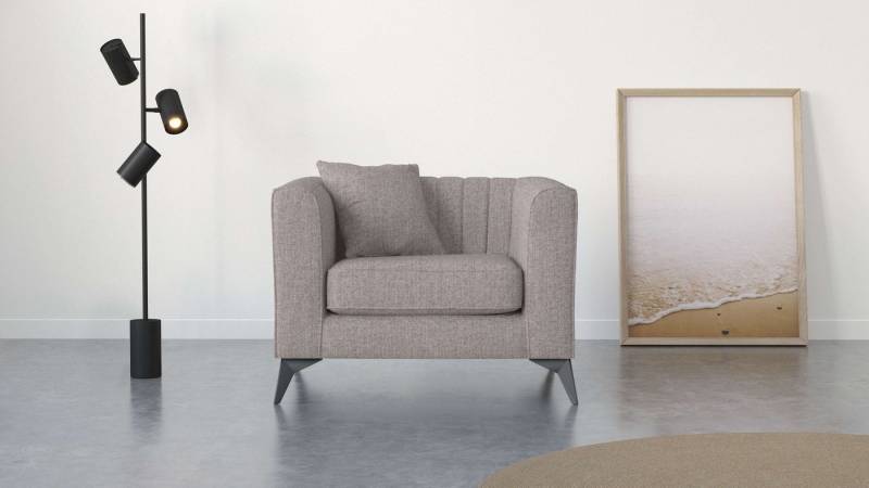 Places of Style Sessel MATTHEW Loungesessel, Maße B/T/H: 99/86/74 cm, incl. 1 Zierkissen, Steppung im Rückenbereich von Places of Style