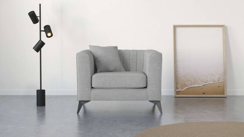 Places of Style Sessel MATTHEW Loungesessel, Maße B/T/H: 99/86/74 cm, incl. 1 Zierkissen, Steppung im Rückenbereich von Places of Style