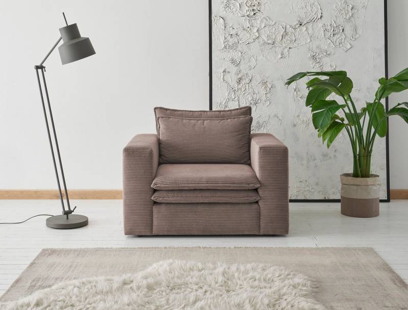 Places of Style Sessel PIAGGE, Hochwertiger Cord- passend zur Serie PIAGGE von Places of Style