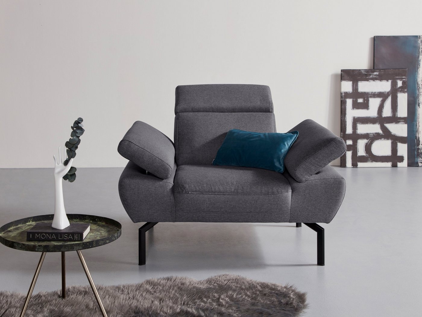 Places of Style Sessel Trapino Luxus, wahlweise mit Rückenverstellung, Luxus-Microfaser in Lederoptik von Places of Style