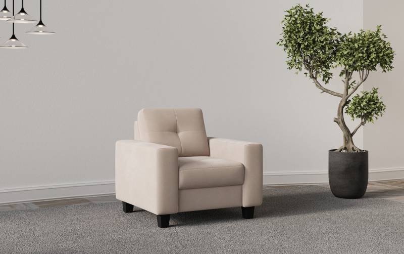 Places of Style Sessel Varese, Kreuznaht in beige von Places of Style