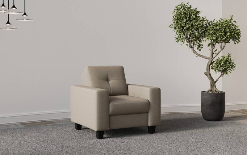 Places of Style Sessel Varese, Kreuznaht in beige von Places of Style