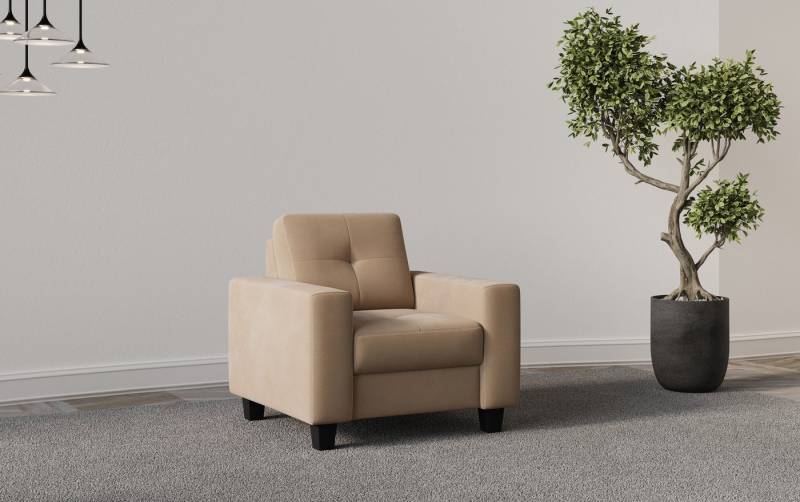 Places of Style Sessel Varese, Kreuznaht in beige von Places of Style