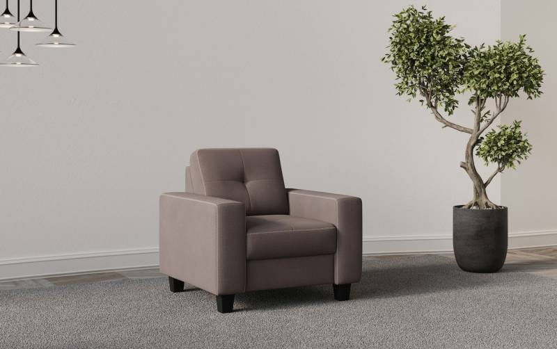 Places of Style Sessel Varese, Kreuznaht in beige von Places of Style