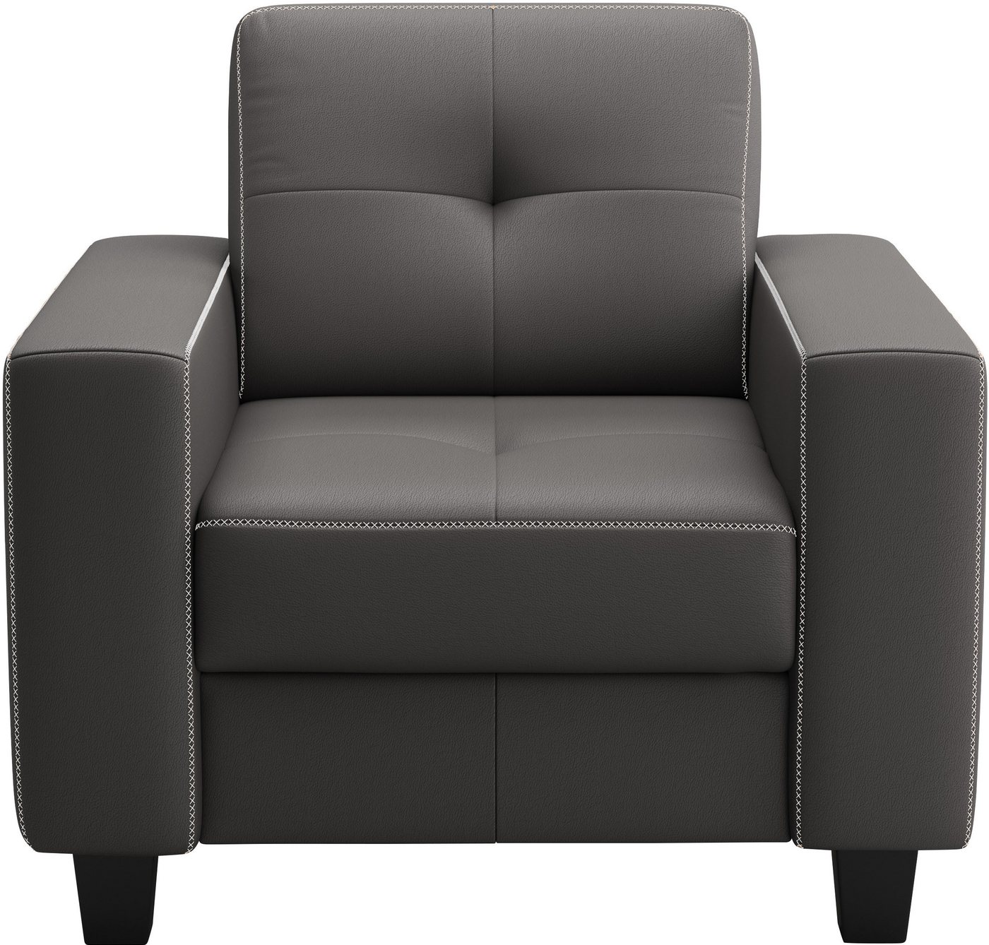 Places of Style Sessel Varese, Kreuznaht in beige von Places of Style