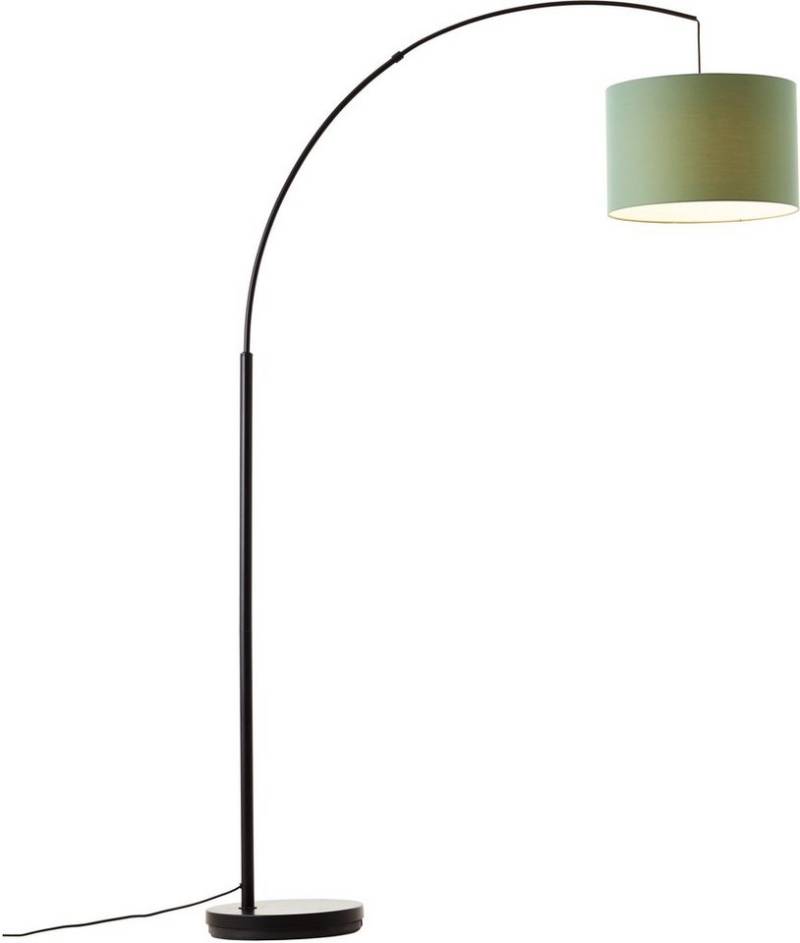 my home Stehlampe Elijah, ohne Leuchtmittel, Bogenlampe Textilschirm Stoff Ø 36cm von my home