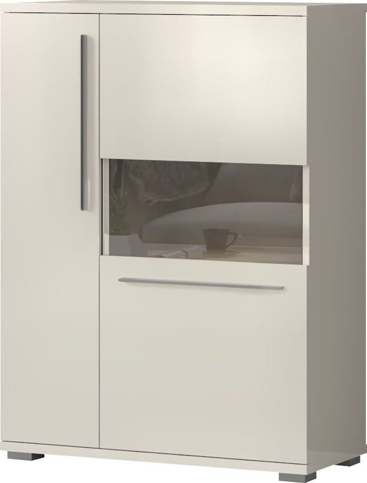 Places of Style Highboard Piano Vitrine, UV lackiert, Soft-Close Funktion von Places of Style