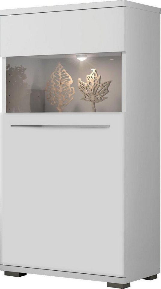 Places of Style Highboard Piano Vitrine, UV lackiert, Soft-Close Funktion von Places of Style