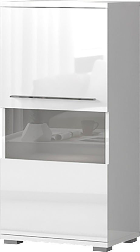 Places of Style Highboard Piano Vitrine, UV lackiert, Soft-Close Funktion von Places of Style