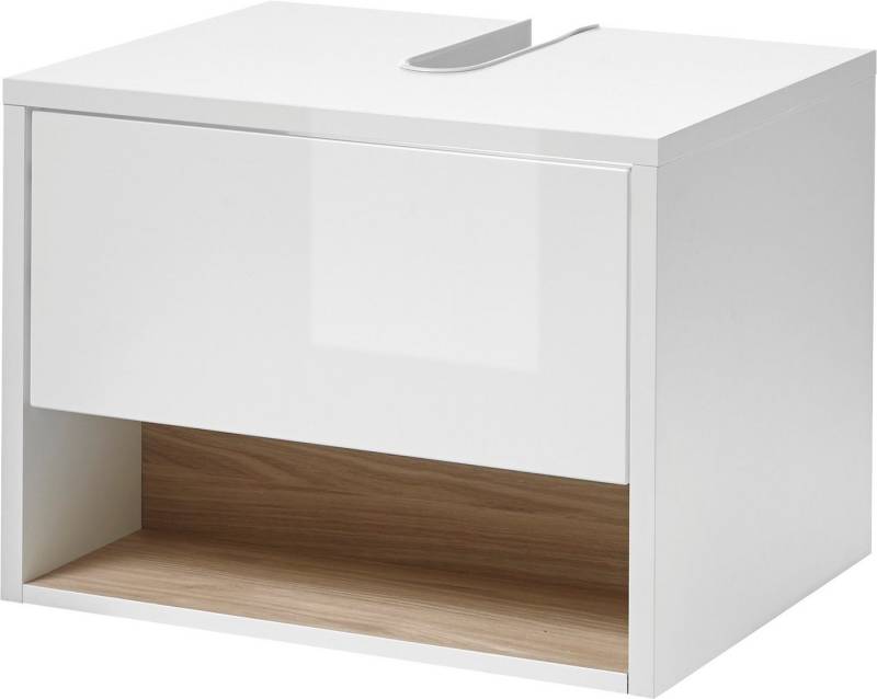 Places of Style Waschbeckenunterschrank Studio Line, Badschrank in Hochglanz Weiß, Waschtisch in zwei Farben verfügbar, ausreichend Stauraum von Places of Style