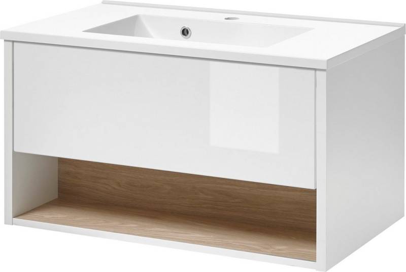 Places of Style Waschtisch Studio Line, Waschtisch inkl. Waschbecken, modernes Design, in zwei Farben verfügbar, ausreichend Stauraum von Places of Style