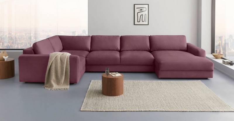 Places of Style Wohnlandschaft Bloomfield, Mega Polsterecke, Breite 390cm, viel Platz, U-Form, In verschiedenen Größen bestellbar von Places of Style