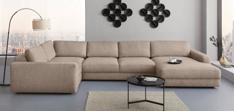 Places of Style Wohnlandschaft Bloomfield, Mega Polsterecke, Breite 390cm, viel Platz, U-Form, In verschiedenen Größen bestellbar von Places of Style