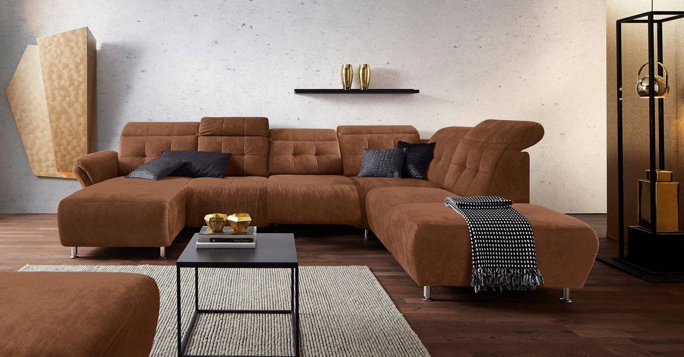 Places of Style Wohnlandschaft Manhattan U-Form, 2 Sitze mit elektrischer Relaxfunktion, verstellbare Armlehnen Places of Style Wohnlandschaft Manhattan U-Form, 2 Sitze mit elektrischer Relaxfunktion, verstellbare Armlehnen von Places of Style