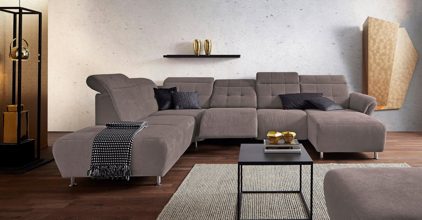 Places of Style Wohnlandschaft Manhattan U-Form, 2 Sitze mit elektrischer Relaxfunktion, verstellbare Armlehnen Places of Style Wohnlandschaft Manhattan U-Form, 2 Sitze mit elektrischer Relaxfunktion, verstellbare Armlehnen von Places of Style