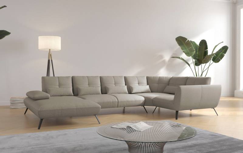 Places of Style Wohnlandschaft Mikado U-Form, inkl. Sitztiefenverstellung und Armteilverstellung von Places of Style