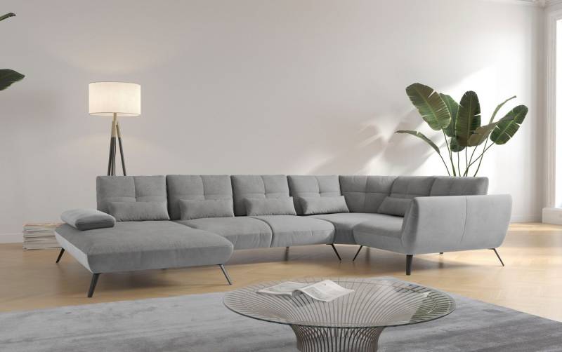 Places of Style Wohnlandschaft Mikado U-Form, inkl. Sitztiefenverstellung und Armteilverstellung von Places of Style