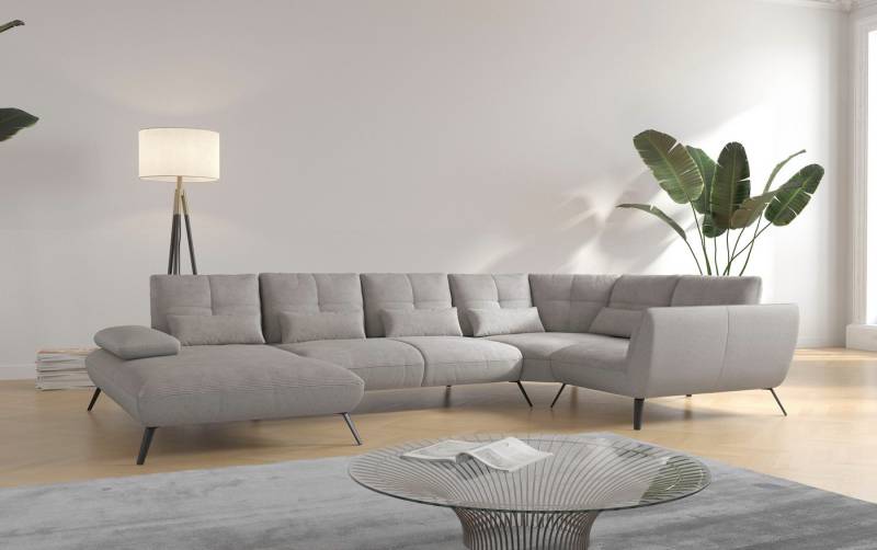 Places of Style Wohnlandschaft Mikado U-Form, inkl. Sitztiefenverstellung und Armteilverstellung von Places of Style