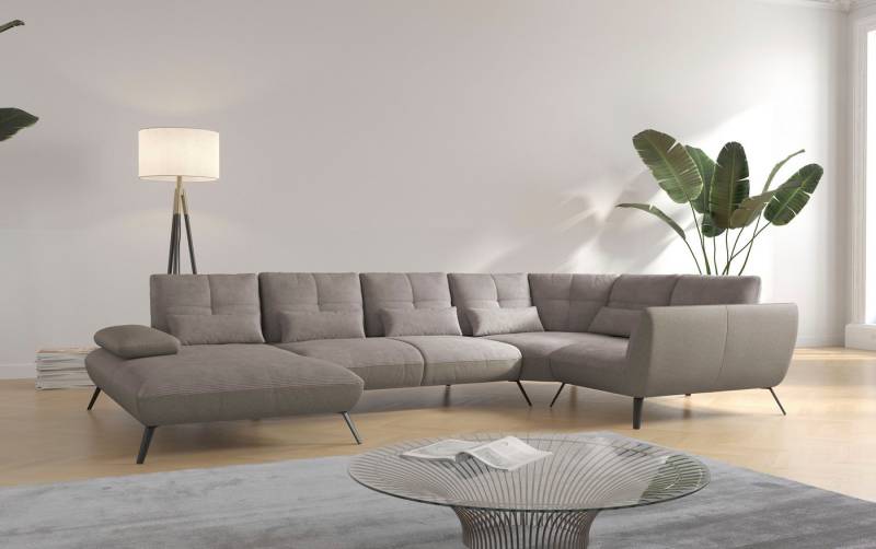Places of Style Wohnlandschaft Mikado U-Form, inkl. Sitztiefenverstellung und Armteilverstellung von Places of Style