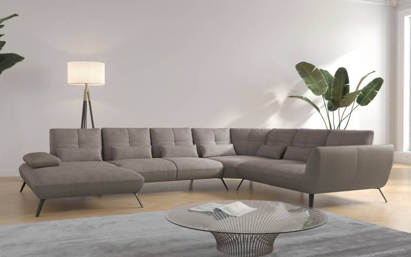Places of Style Wohnlandschaft Mikado U-Form, inkl. Sitztiefenverstellung und Armteilverstellung von Places of Style