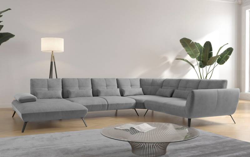 Places of Style Wohnlandschaft Mikado U-Form, inkl. Sitztiefenverstellung und Armteilverstellung von Places of Style
