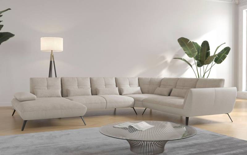 Places of Style Wohnlandschaft Mikado U-Form, inkl. Sitztiefenverstellung und Armteilverstellung von Places of Style