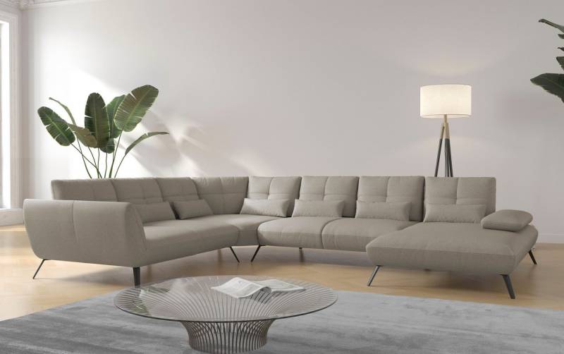 Places of Style Wohnlandschaft Mikado U-Form, inkl. Sitztiefenverstellung und Armteilverstellung von Places of Style