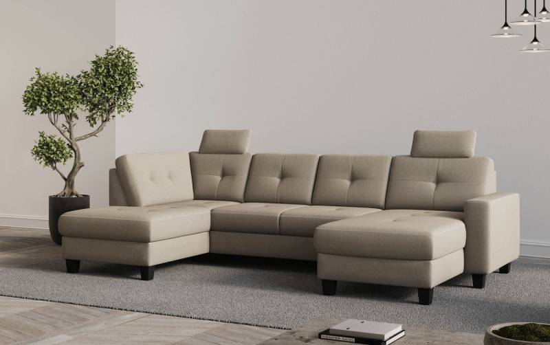 Places of Style Wohnlandschaft Varese, wahlweise mit Bettfunktion und Bettkasten von Places of Style