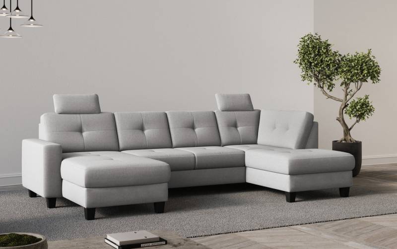 Places of Style Wohnlandschaft Varese, Kreuznaht in beige von Places of Style