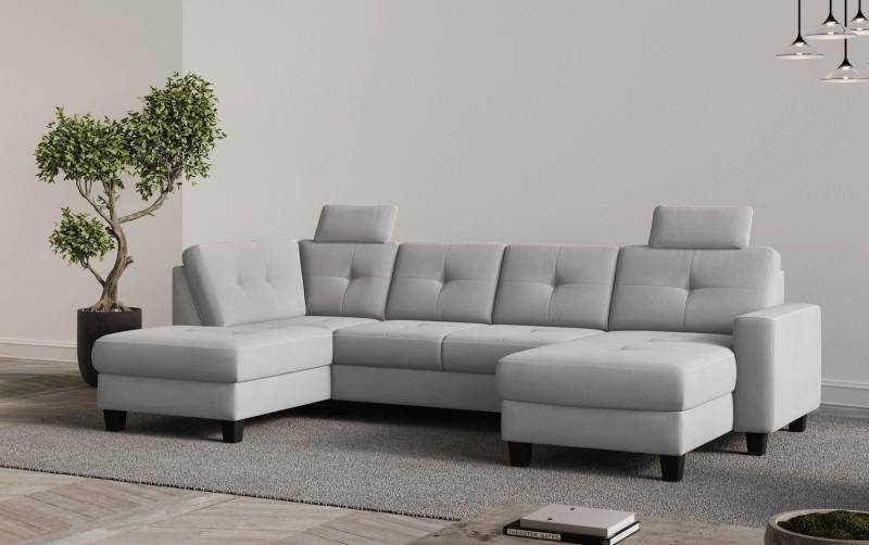 Places of Style Wohnlandschaft Varese, Kreuznaht in beige von Places of Style