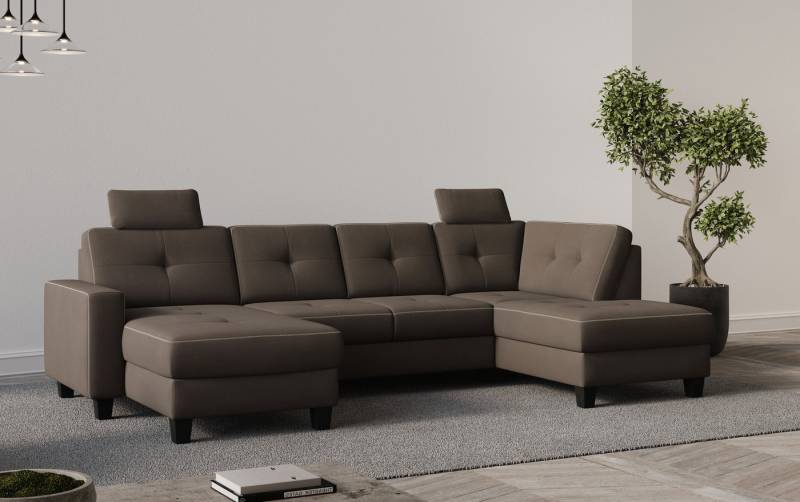 Places of Style Wohnlandschaft Varese, Kreuznaht in beige von Places of Style