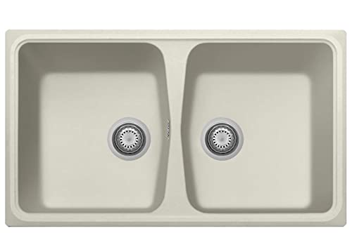 Plados SP0862 zwei Becken Einbauküche Quarz Waschbecken - Jasmine von PLADOS