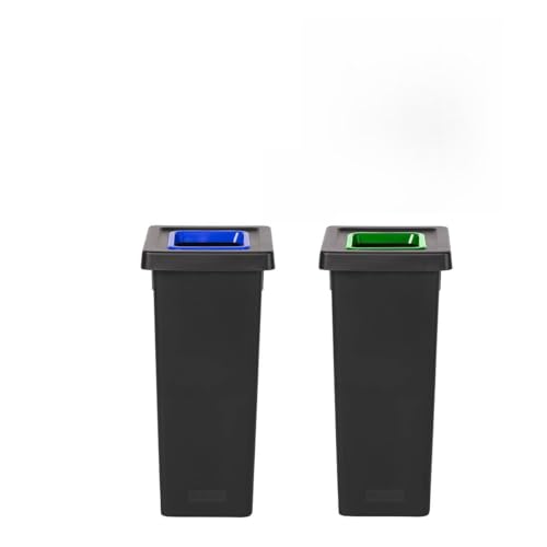 Plafor Fit Bin, Abfalleimer 53L 2er-Set, Blau/Grün Plafor Fit Bin, Abfalleimer 53L 2er-Set, Blau/Grün von Plafor