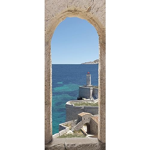 PLAGE 141017 Aufkleber für Türen-Griechische Insel, 204 x 83 cm von Plage